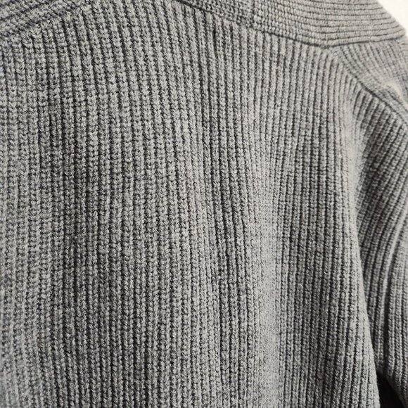 Everlane | Women's Gray Chunky Knit Cardigan Eclectic Grandpa Large - Picture 7 of 8